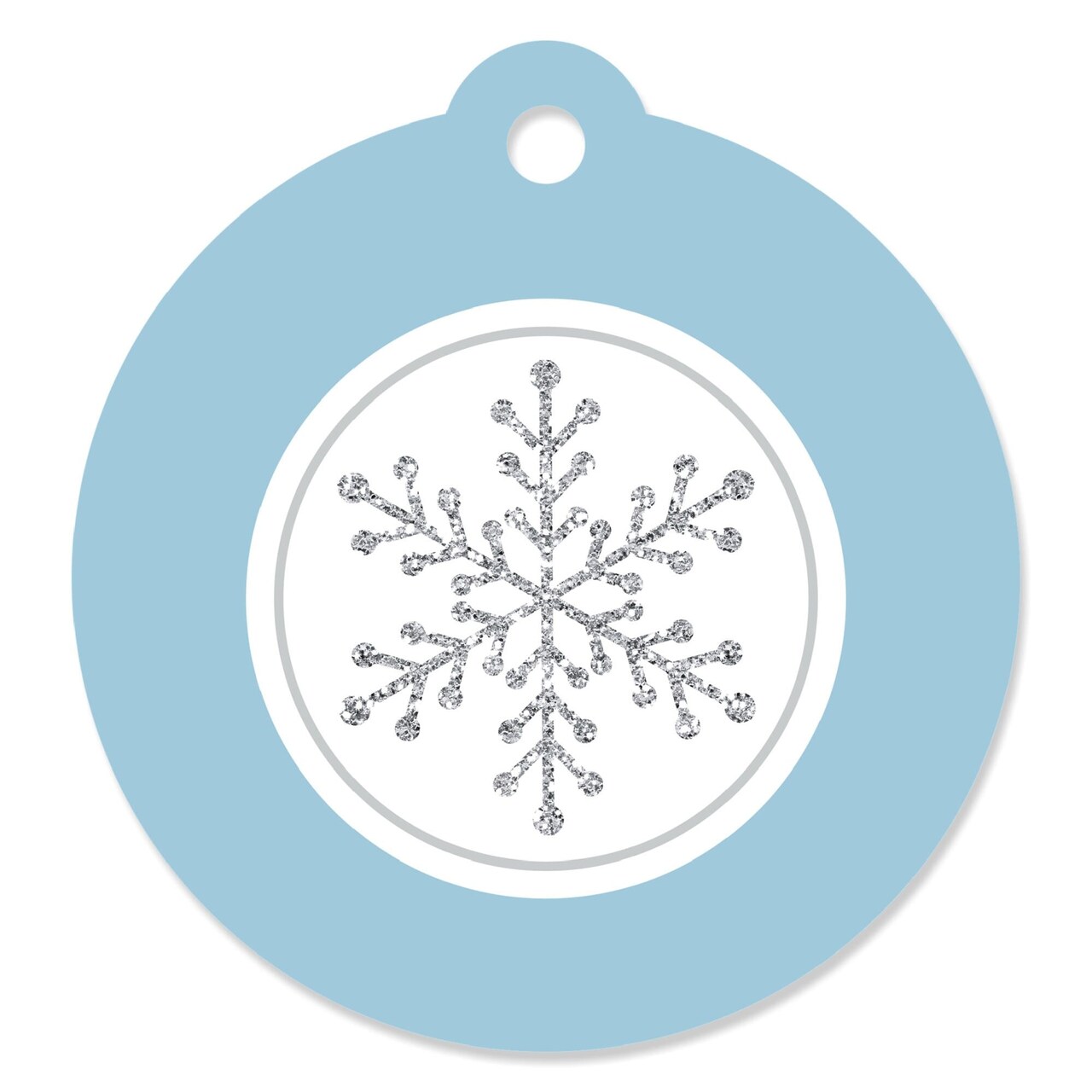 Big Dot of Happiness Winter Wonderland - Snowflake Holiday Party and Winter Wedding Favor Gift Tags (Set of 20)